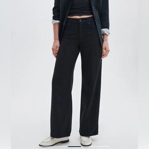 rag & bone Classic Black Annie Wide-Leg Jeans